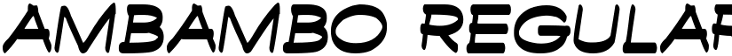 Ambambo Regular font