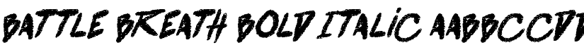 battle breath Bold Italic font