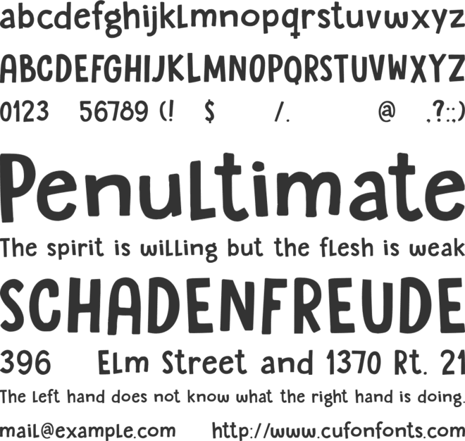 DK Sugary Pancake font preview