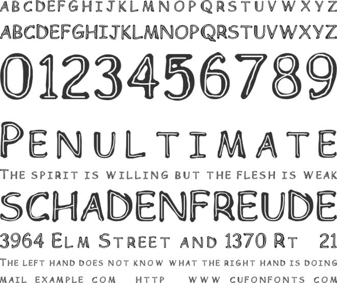 Children font preview