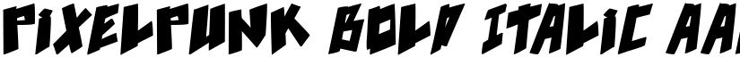 pixelpunk Bold Italic font
