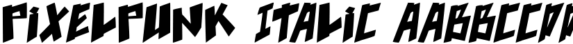 pixelpunk Italic font