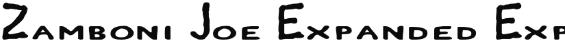 Zamboni Joe Expanded Expanded font