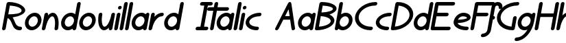 Rondouillard Italic font