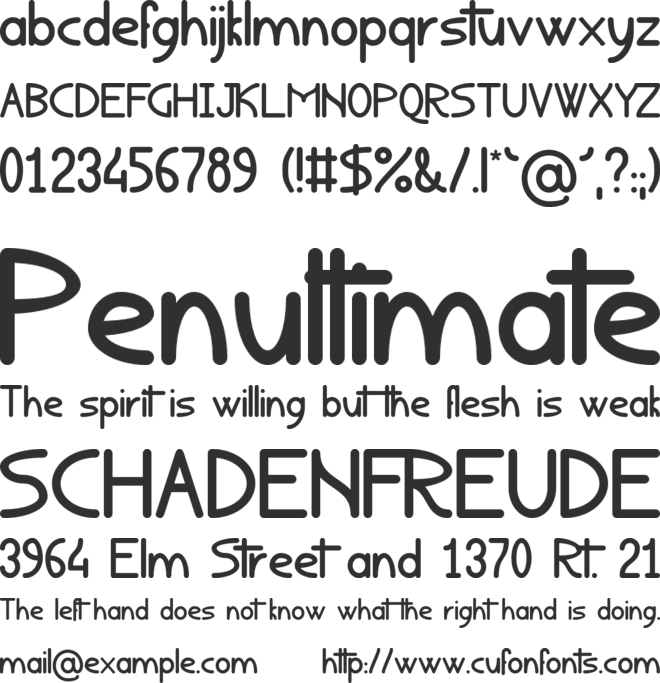 Rondouillard font preview
