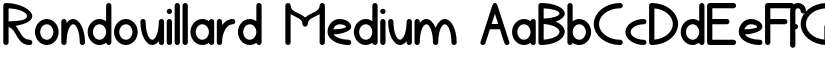 Rondouillard Medium font