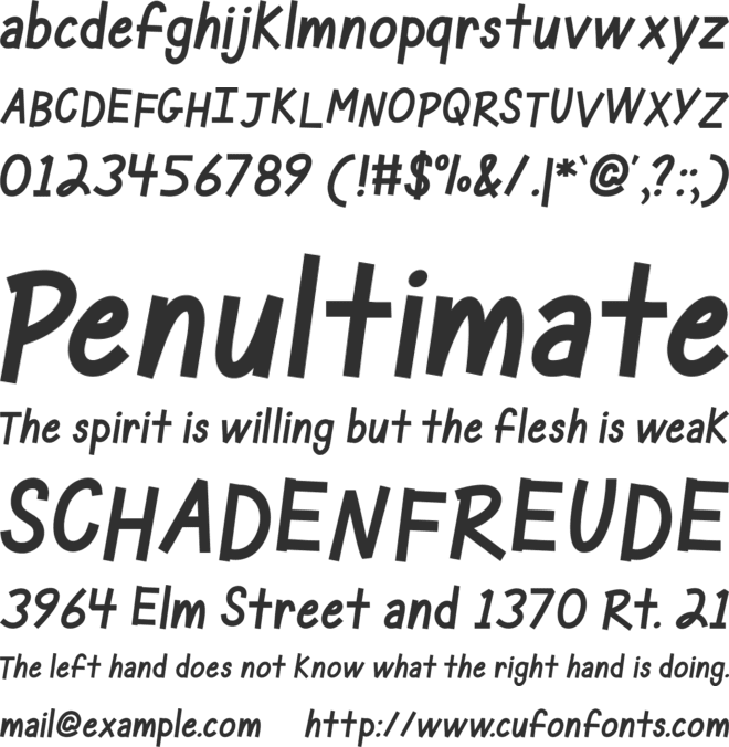 Mf Rusty font preview