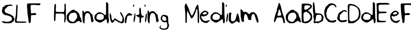 SLF_Handwriting Medium font