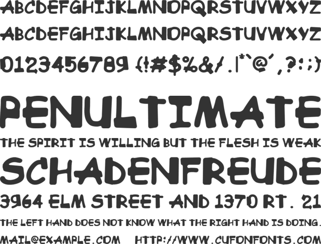 Comic Sandchez font preview