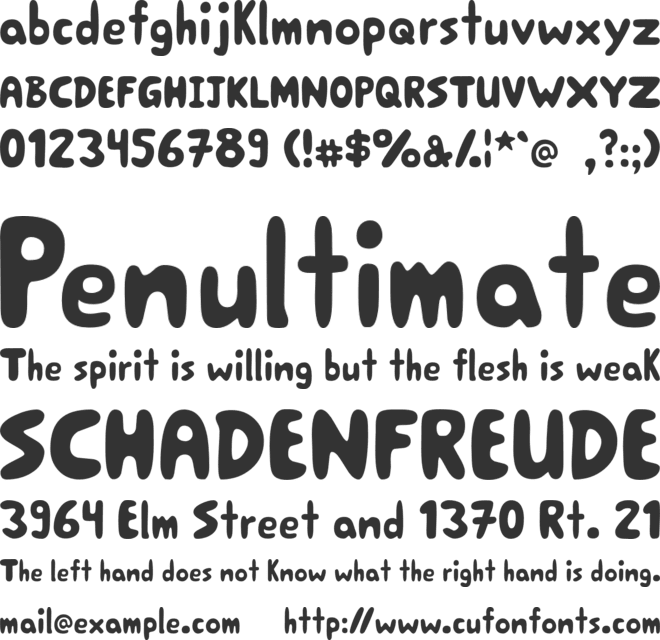 BigBoss font preview