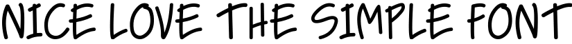 NICE LOVE THE SIMPLE FONT Regular font