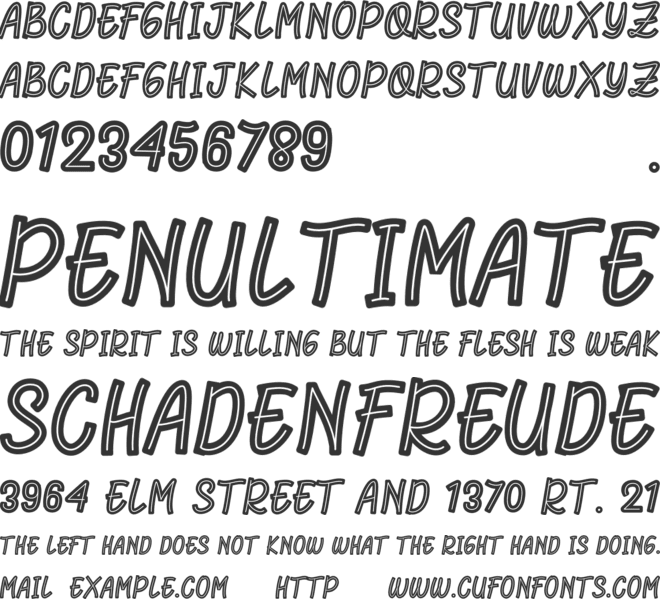 Rhomelia Strip font preview