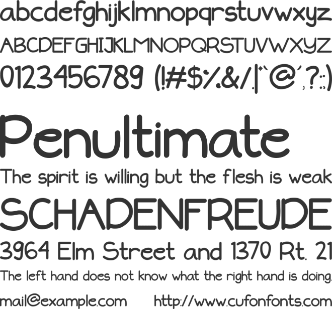 Brantone font preview