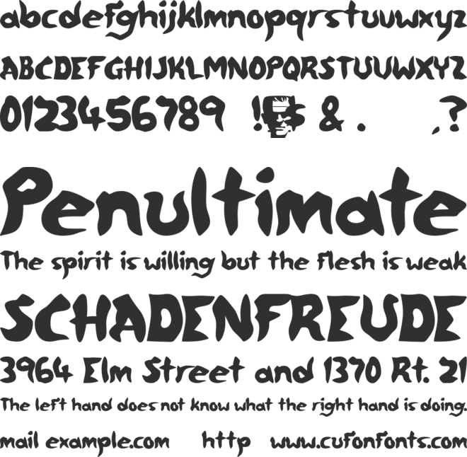FreeMoney font preview