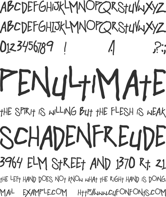 hangover monday font preview
