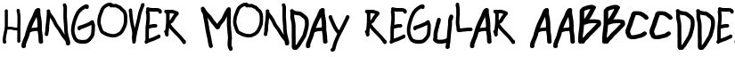 hangover monday font download