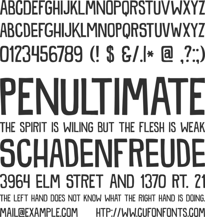 DK Snemand font preview
