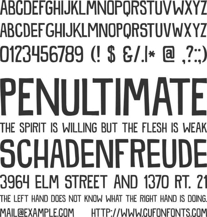 DK Snemand font preview
