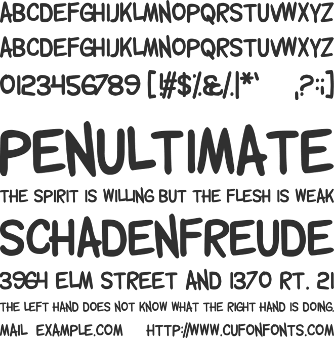 Wolfganger font preview