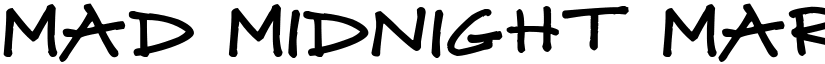 Mad Midnight Marker Regular font