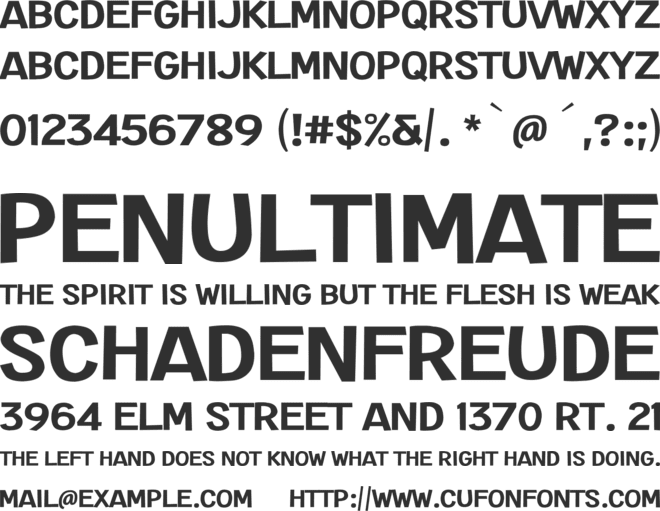 Extended Play font preview