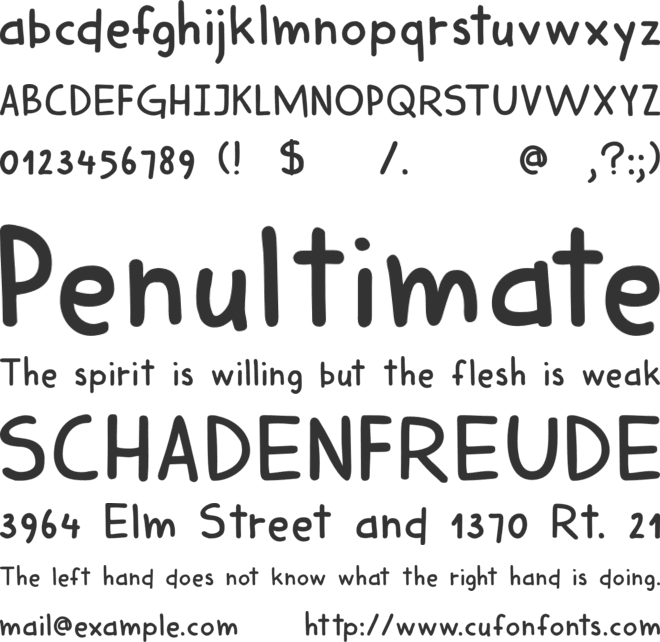 DK Harimau Dua font preview