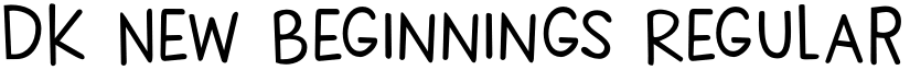 DK New Beginnings Regular font