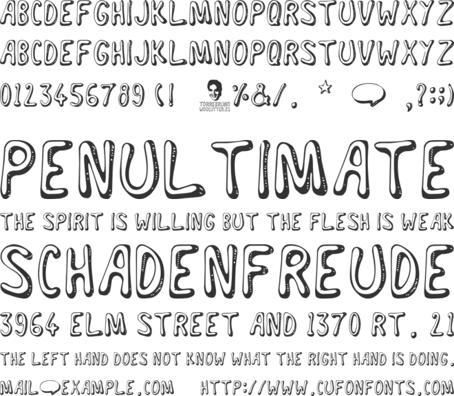 Torrebruno font preview