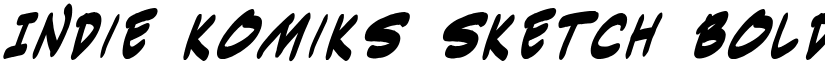 Indie Komiks Sketch BoldItalic font