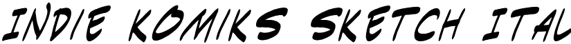 Indie Komiks Sketch Italic font
