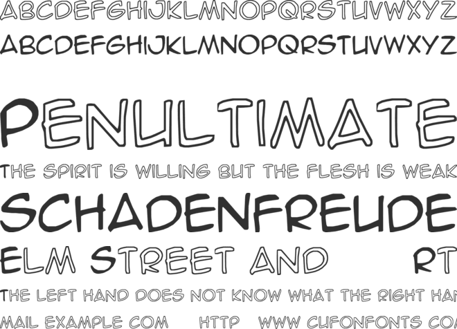 SpideRaY font preview