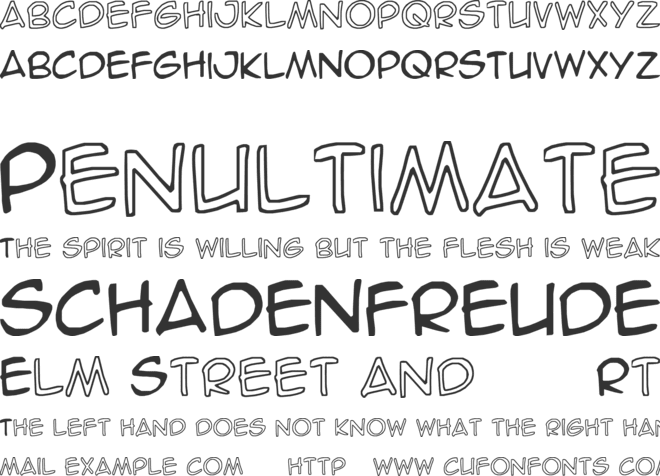 SpideRaY font preview