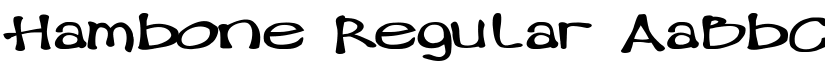 Hambone Regular font