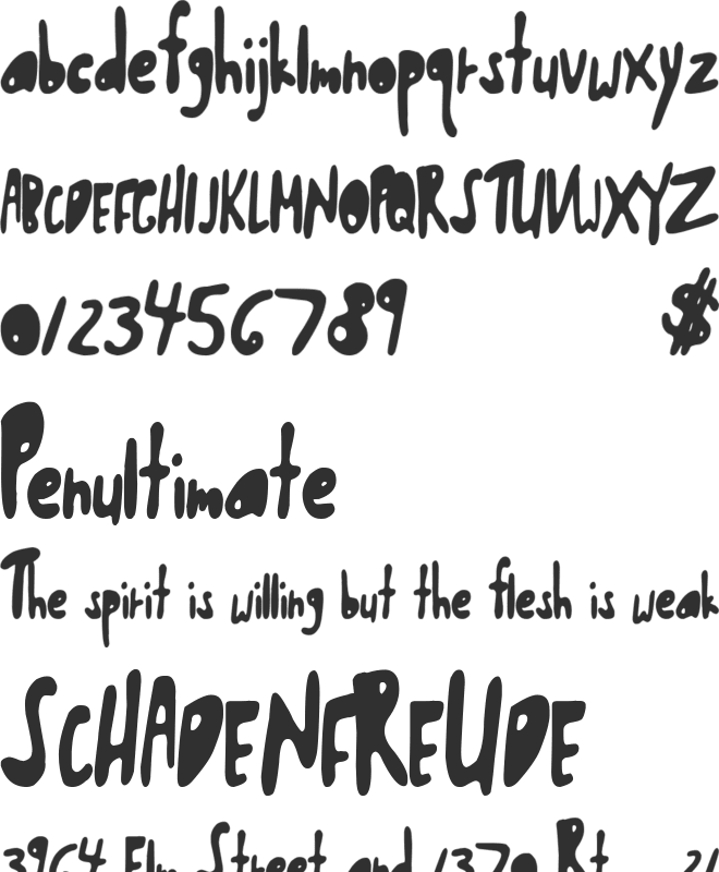 ShwedyBawls font preview