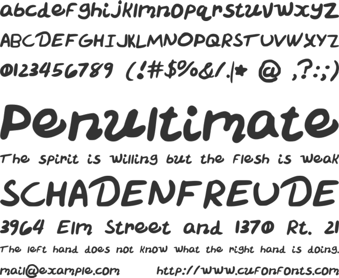 CreatiCredad font preview