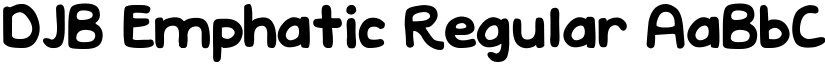 DJB Emphatic Regular font