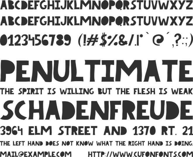 COMICBOLD font preview