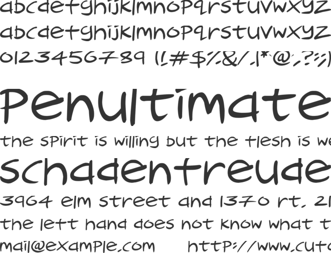 Cartoon Inkstrokes font preview