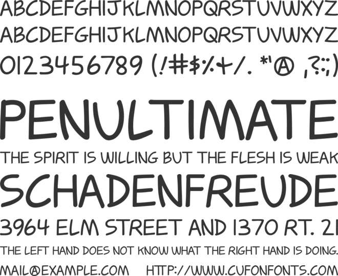 Cometbus font preview