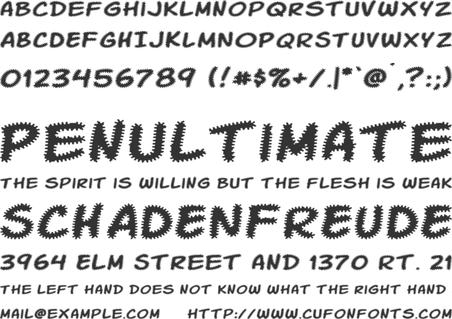 Komika Tread font preview