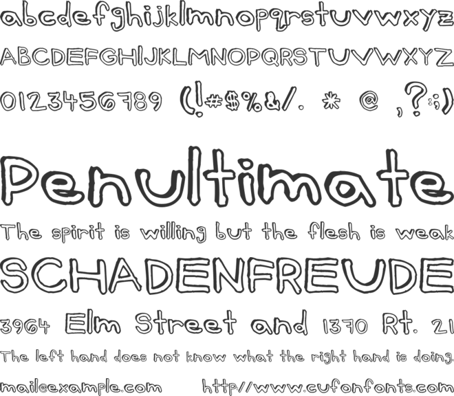 Batt Marber font preview