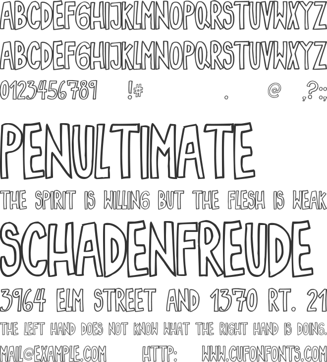 Sin Gracia font preview