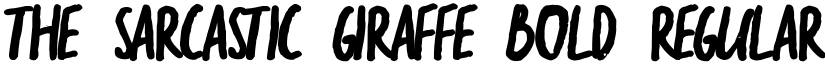 the sarcastic giraffe Bold Regular font