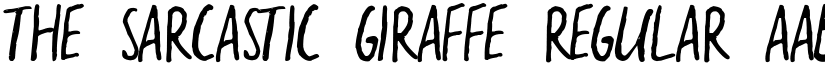 the sarcastic giraffe Regular font