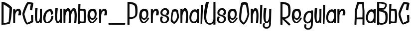 DrCucumber_PersonalUseOnly font download