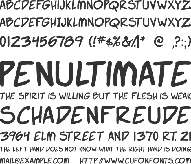 Webcomic Bros font preview