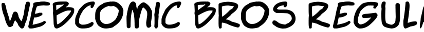 Webcomic Bros Regular font