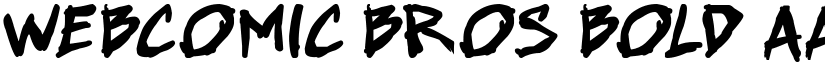 Webcomic Bros Bold font