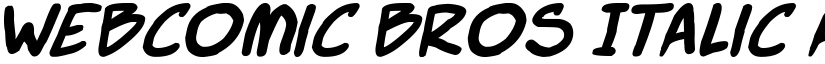 Webcomic Bros Italic font