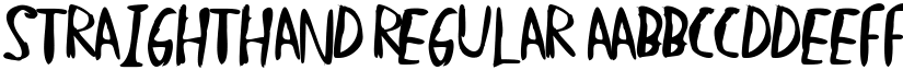 StraightHand Regular font